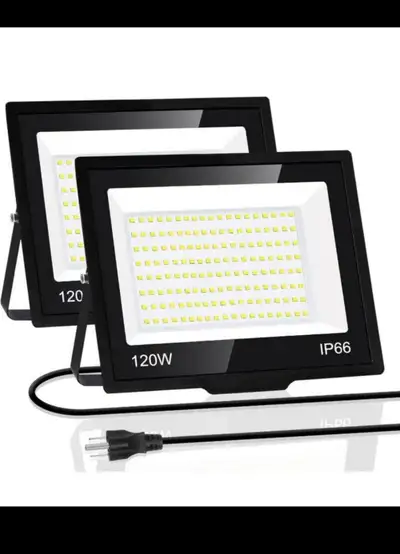 120W LED Flood Light Outdoor with Plug, 14400Lm Super Bright Sec, View more