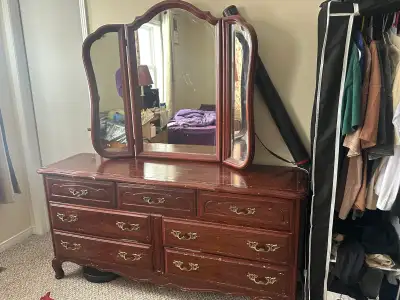 65” CherryWood Dresser, View more