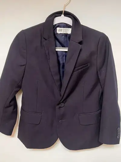 H&M Kids Navy Blue Suit. Size 5-6, View more