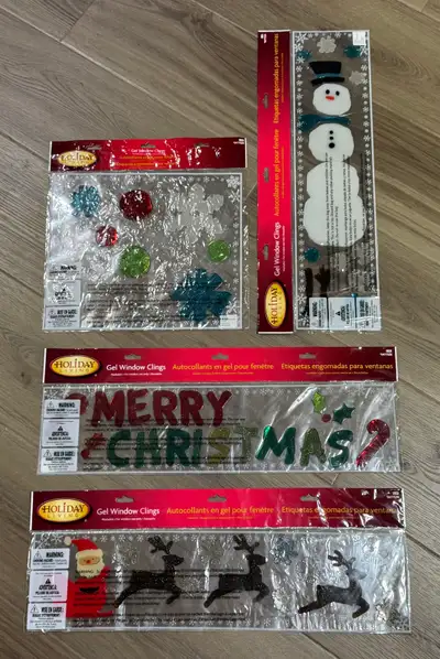 Christmas Gel Window Clings - Brand New, View more
