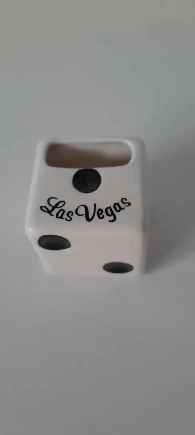 Dice Toothpick Holder, Las Vegas, 1970's era, View more