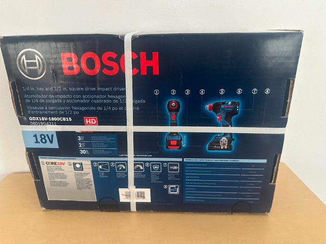 Brand new BOSCH 1/4 in hex and 1/2 in square impact  driver . ne in Power Tools in Edmonton