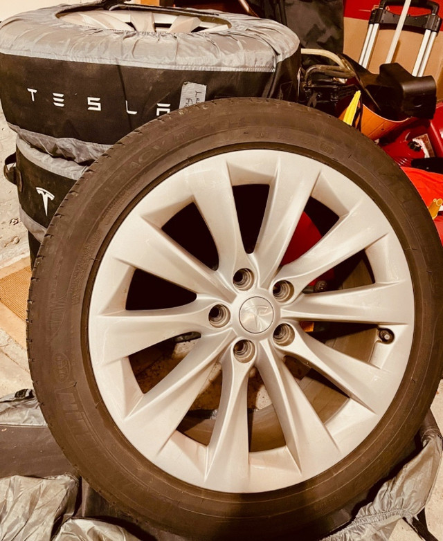 Tesla S rims and summer tires in Tires & Rims in Ottawa