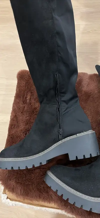Black Knee-High Boots new size 7 , View more