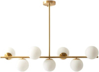 Modern Gold Chandeliers Brushed Brass Ceiling Pendant Light Glob