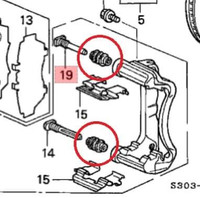 Brand new honda brake guide pin boots 8pcs