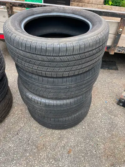 These Michelin Defender tires are 8 years old , one has a patch ( not plug) with some tread life lef...