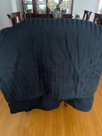 Black double size bed comforter, View more