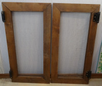 wood & screen swinging doors - includes hardware