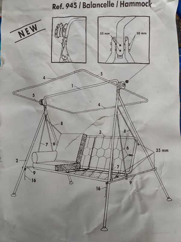 Outdoor double metal swing in Patio & Garden Furniture in Renfrew - Image 2