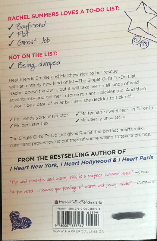 The single girl's to-do list : A Novel by Lindsey Kelk in Children & Young Adult in Markham / York Region - Image 2
