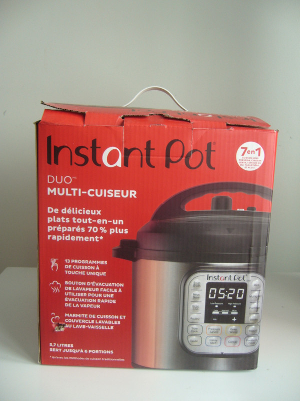 Multi cuiseur Instant Pot 5,7 litres Neuf dans Vaisselle et articles de cuisine  à Baie-Comeau