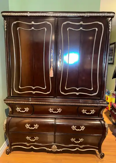 Wooden TV Armoire with Drawers, View more
