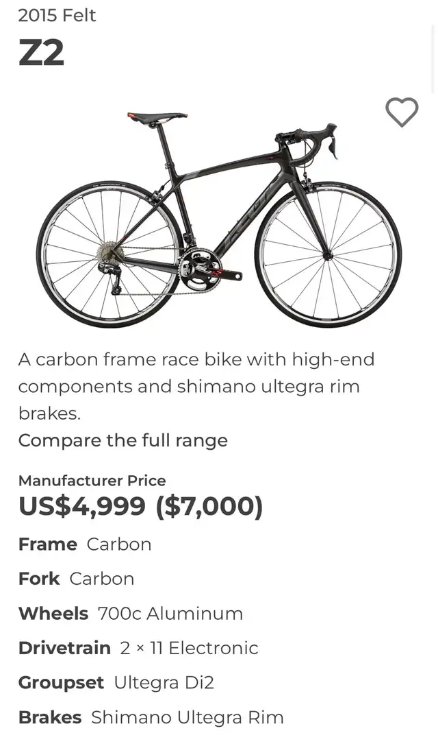 Felt Z2 Road Bike - Ultegra Di2 in Road in Ottawa - Image 8