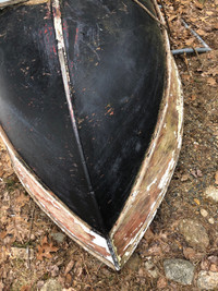 Wooden row boat