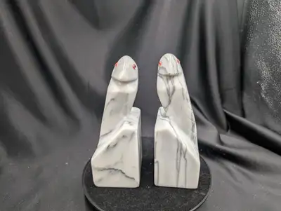 Vintage Bird Marble Statues Book Ends, View more
