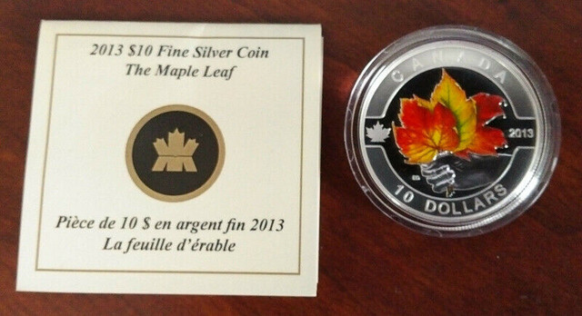 Pièce de monnaie coloré de 10$ en argent fin O CANADA 2013. in Arts & Collectibles in Laval / North Shore - Image 2
