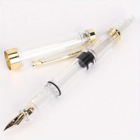 Piston Fountain Pen - Fine Nib Clear Barrel