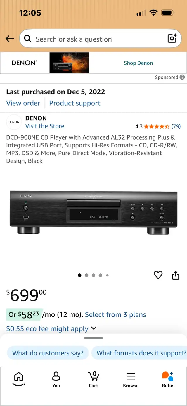 Denon DCD-900NE CD Player in Stereo Systems & Home Theatre in Strathcona County - Image 2