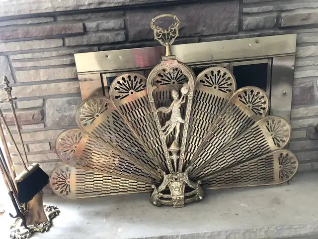 Peacock Fireplace Screen63848995158275120
