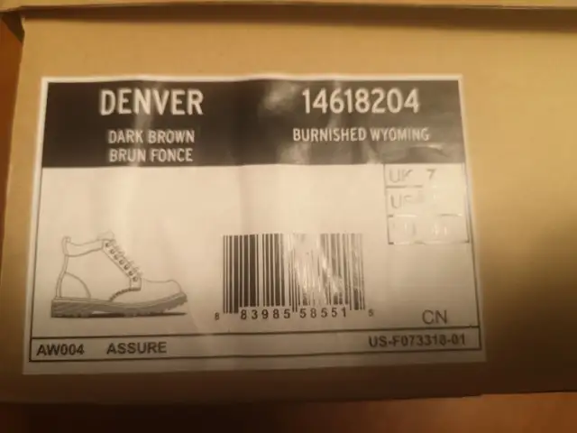 DR MARTEN DENVER Dark Brown Leather Boots in Men's Shoes in Mississauga / Peel Region - Image 3