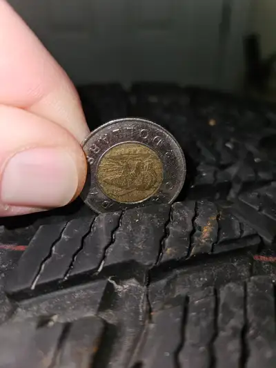 Used winter tires on rims. They were used on a 2012 Honda Civic base model. Haida Brand 205 / 55 / R...