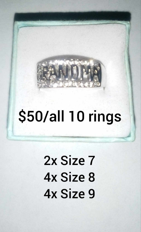 10 Brand New Grandma Ring Lot For Sale in Jewellery & Watches in Renfrew