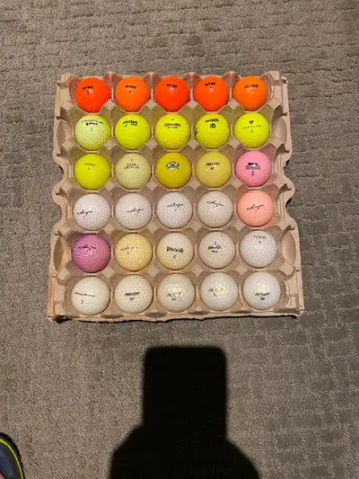 30 Pieces Coloured Golf Balls, View more