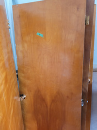 1950s vintage walnut veneer interior doors w/ orig hardware 