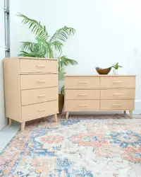 MCM Dresser Set, Priced Separately, Professionally Painted