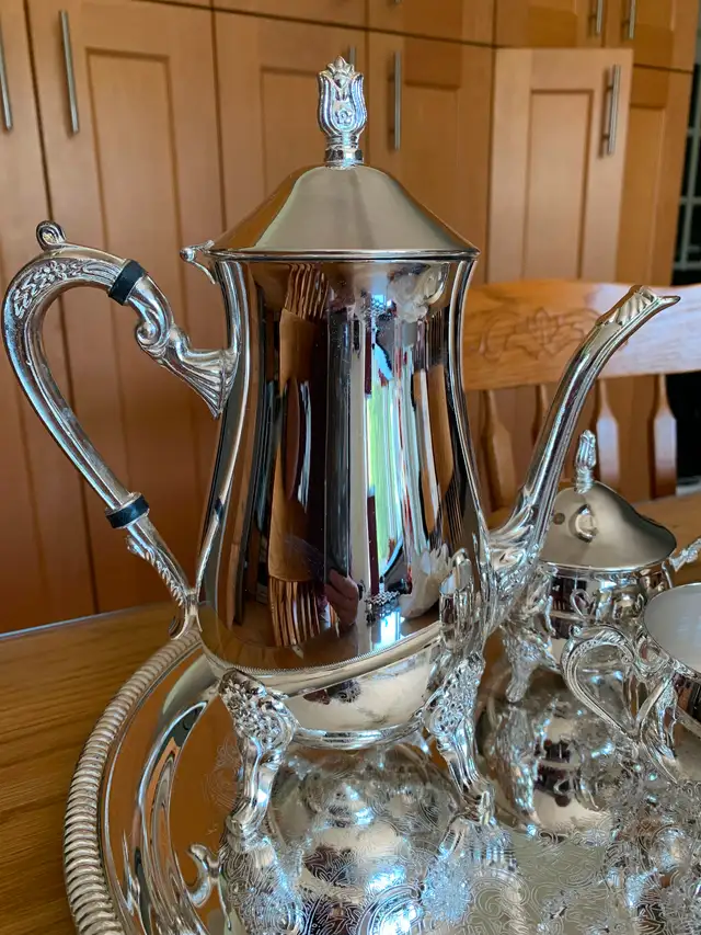 Silver Plated Coffee Set with Tray62863730423427123