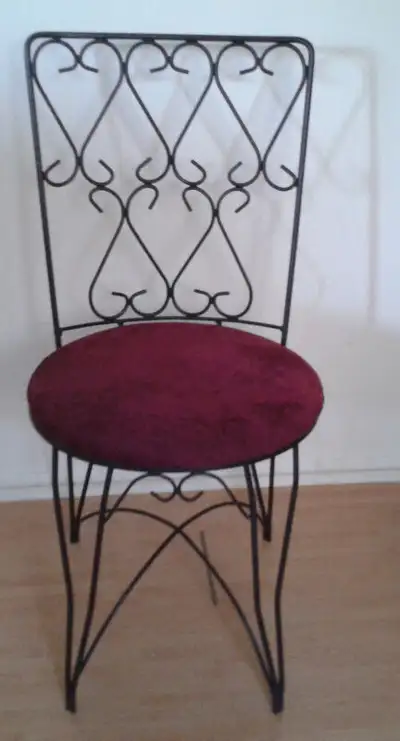 Wrought Iron Padded Chair