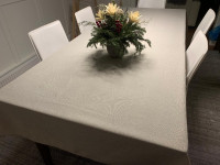Tablecloth - beige - woven - tone on tone - 54X100