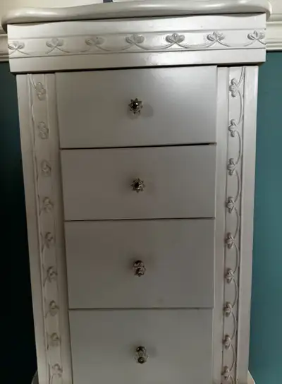 Standup Jewelry Armoire With Flip-Top Mirror, View more