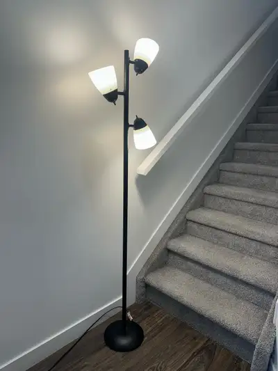 Modern Black Floor Lamp – 3 Adjustable Lights, View more