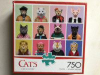 750 pc Puzzle, CATS IN CLOTHES