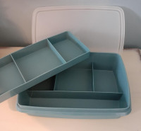 Vintage Tupperware Tuppercraft Container Sewing Box with Insert