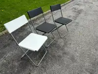 Outdoor folding chair set of 3