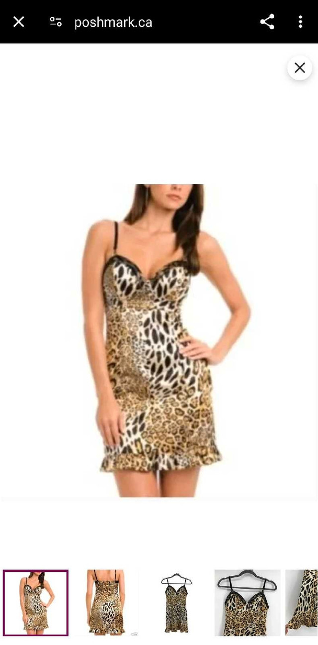 Animal Print Satiny Slip Dress by Guess in Women's - Dresses & Skirts in Hamilton - Image 4