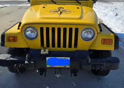 Blue Ox base plate for 1998-2006 Jeep TJ. Comes with tow bar inserts and safety cables.