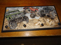 4 peg wall decor (monster trucks)