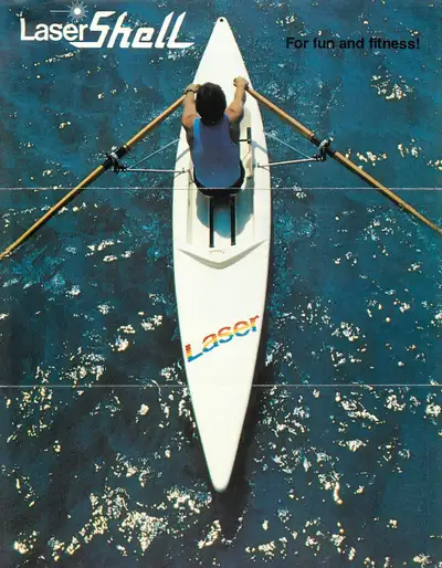Laser Rowing Shell with Oars, View more
