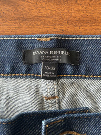 Men’s slim fit Banana Republic Jeans (33x32) washed never worn