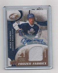 TORONTO MAPLE LEAFS BORJE SALMING AUTO JERSEY CARD