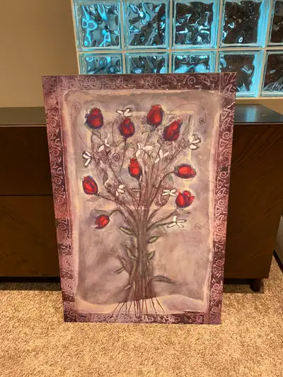 Rose Rapture by Trey - Block Mounted - Ready to Hang, View more