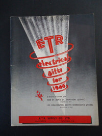 1956 Catalogue vintage Appareils Électriques Electrical Catalog