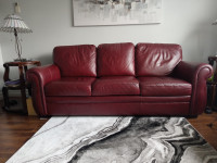 Leather couch and chair