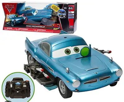 Finn McMissile car comes with remote and batteries. Car has sound effects and drives. Side sections...
