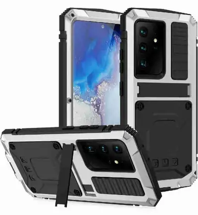 Simicoo Samsung Note 20 Ultra Metal Bumper Silicone Case Hybrid , View more