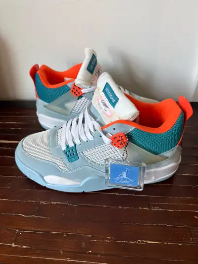 NIKE UNION AIR JORDAN LA IV 4 ICE BLUE SIZE 11 RARE, View more